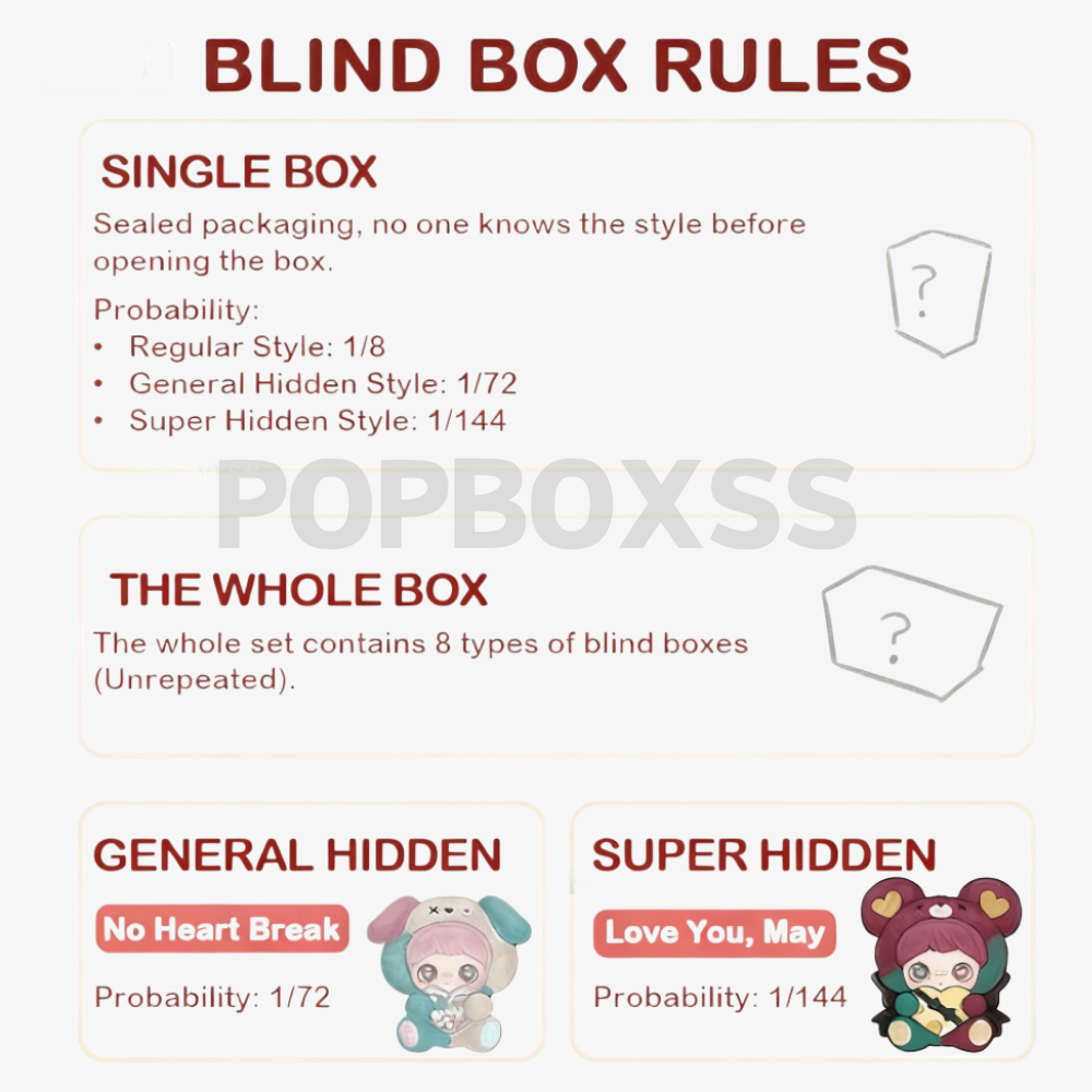 Maymei May I Love You Series Plush Dolls, Blind Box