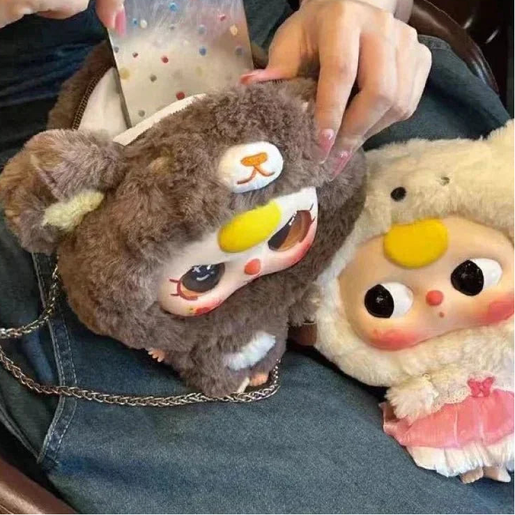 Baby Three - Big Head Baby Zipper Bag Plush Dolls. Blind Box