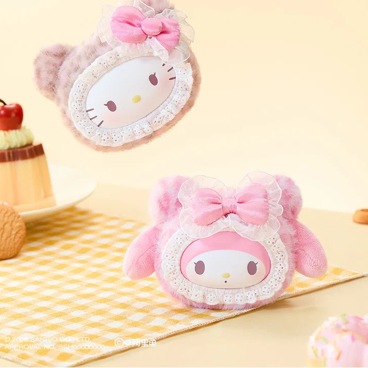 TOP TOY SANRIO Fluffy Teddy Bear Plush Keychain Gift Blind Box