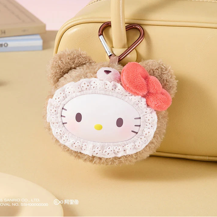TOP TOY SANRIO Fluffy Teddy Bear Plush Keychain Gift Blind Box