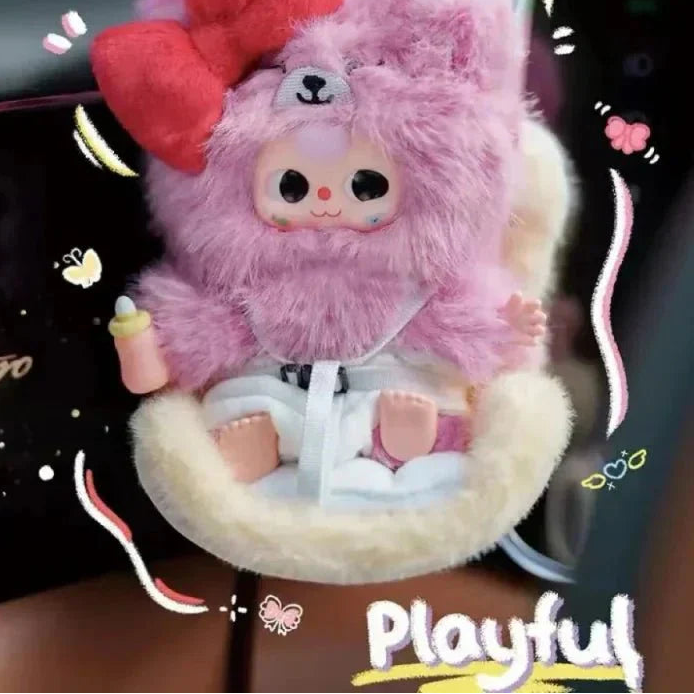 Baby Three Vehicle Mounted Baby Series Plush Dolls, Blind Box