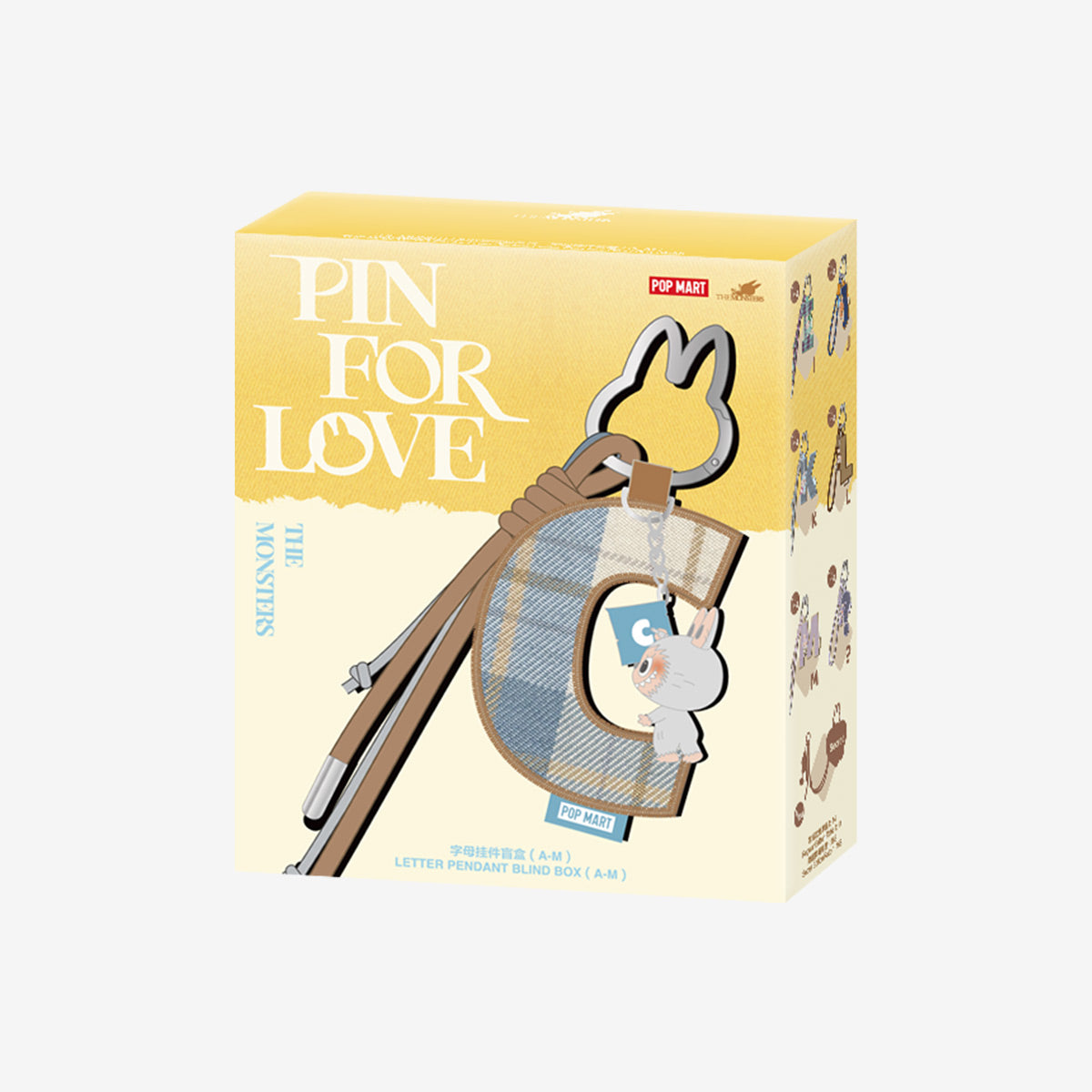 THE MONSTERS Pin for Love Series- Letter Pendant Blind Box