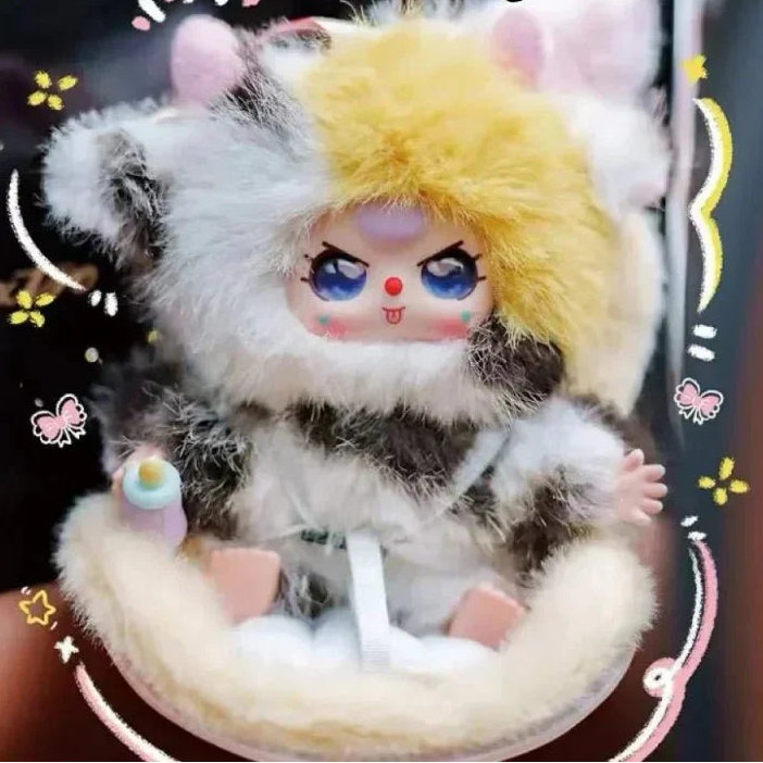 Baby Three Vehicle Mounted Baby Series Plush Dolls, Blind Box