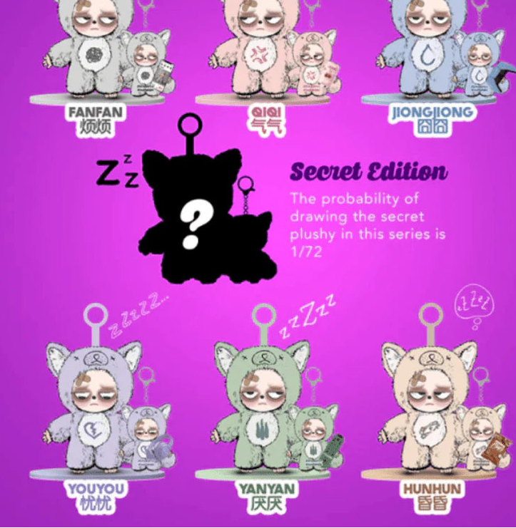 Sleepless Grumpipi Series Figures, Blind Box