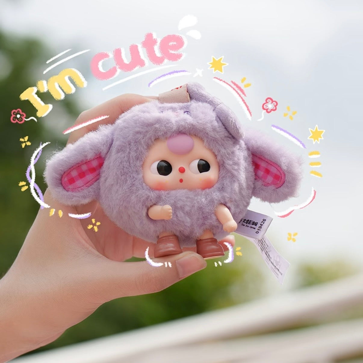 baby three Tuan Tuan Beast Vinyl plush pendant