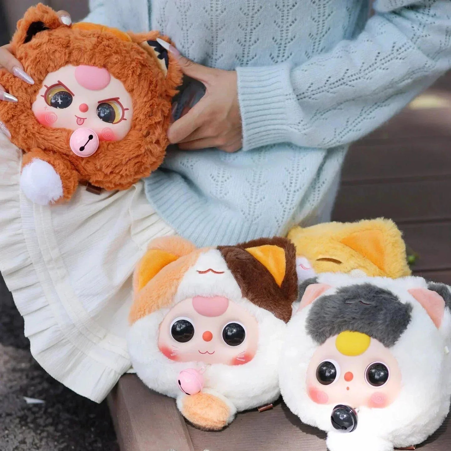 Baby Three Lucky Cat Zipper Bag Plush Series Blind Box - PopNya