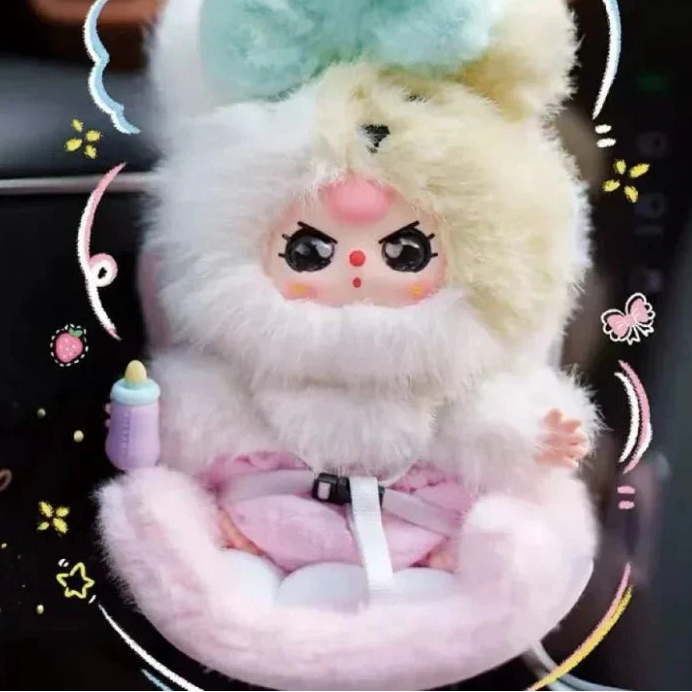 Baby Three Vehicle Mounted Baby Series Plush Dolls, Blind Box