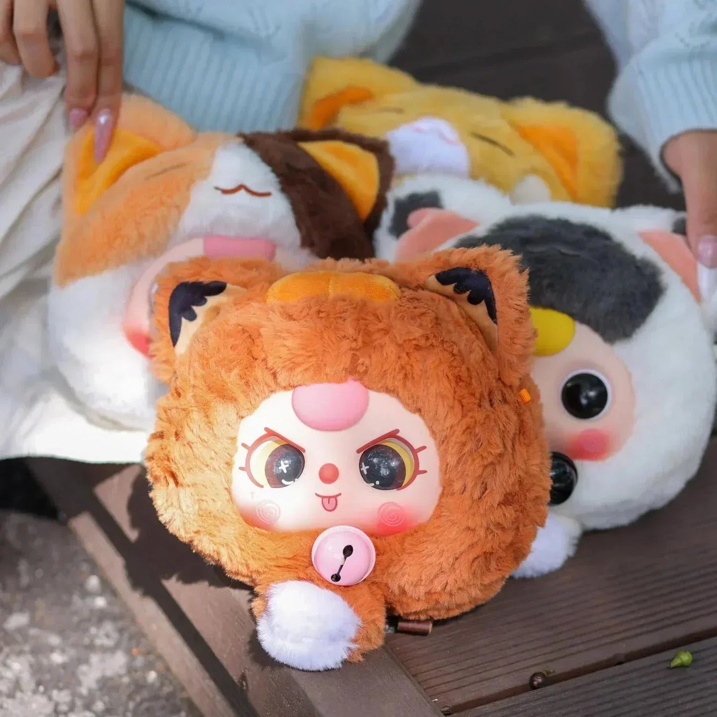Baby Three Lucky Cat Zipper Bag Plush Series Blind Box - PopNya