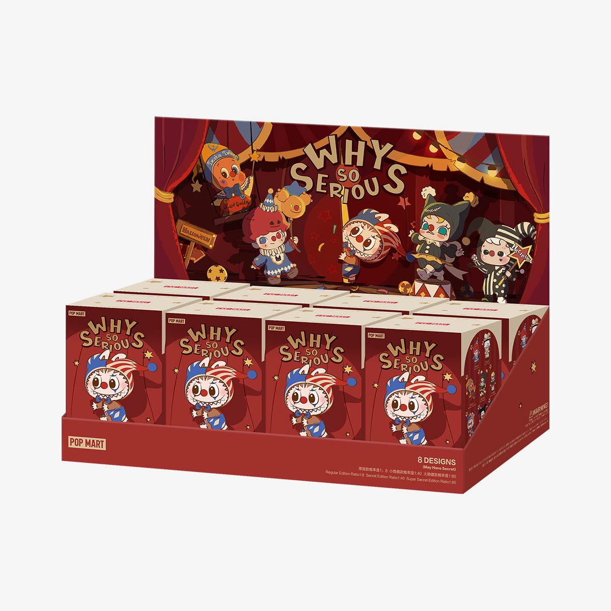 Labubu The Monsters Why So Serious Series Plush Pendant POP MART Blind Box