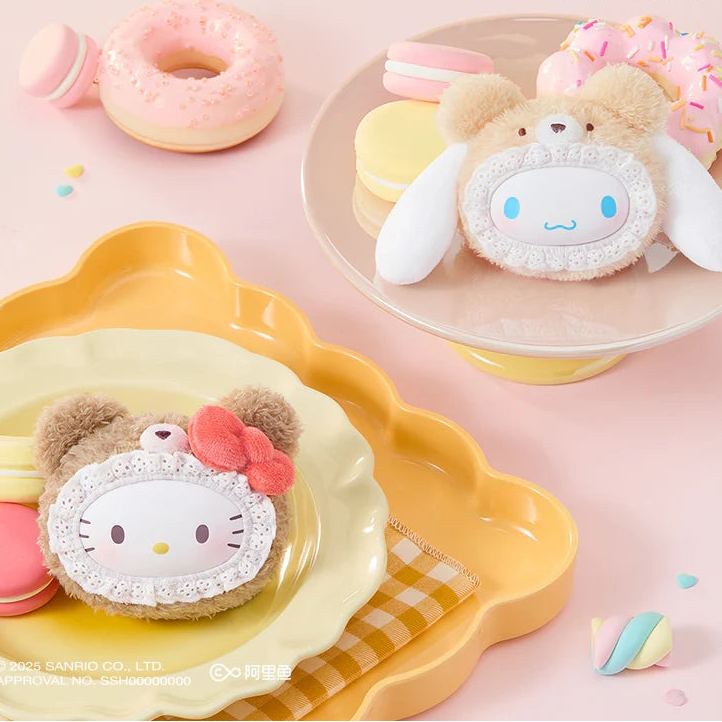 TOP TOY SANRIO Fluffy Teddy Bear Plush Keychain Gift Blind Box