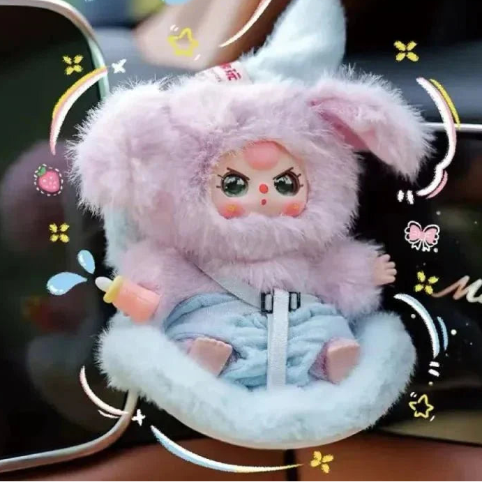 Baby Three Vehicle Mounted Baby Series Plush Dolls, Blind Box