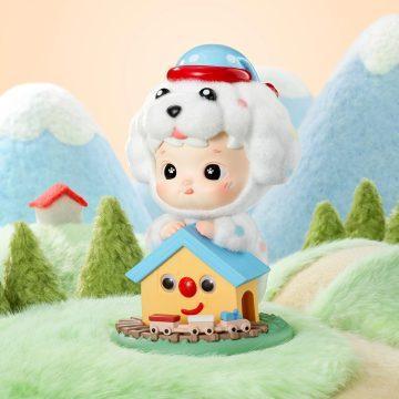 Hacipupu Fluffy Puppy Figure. Hanging Card