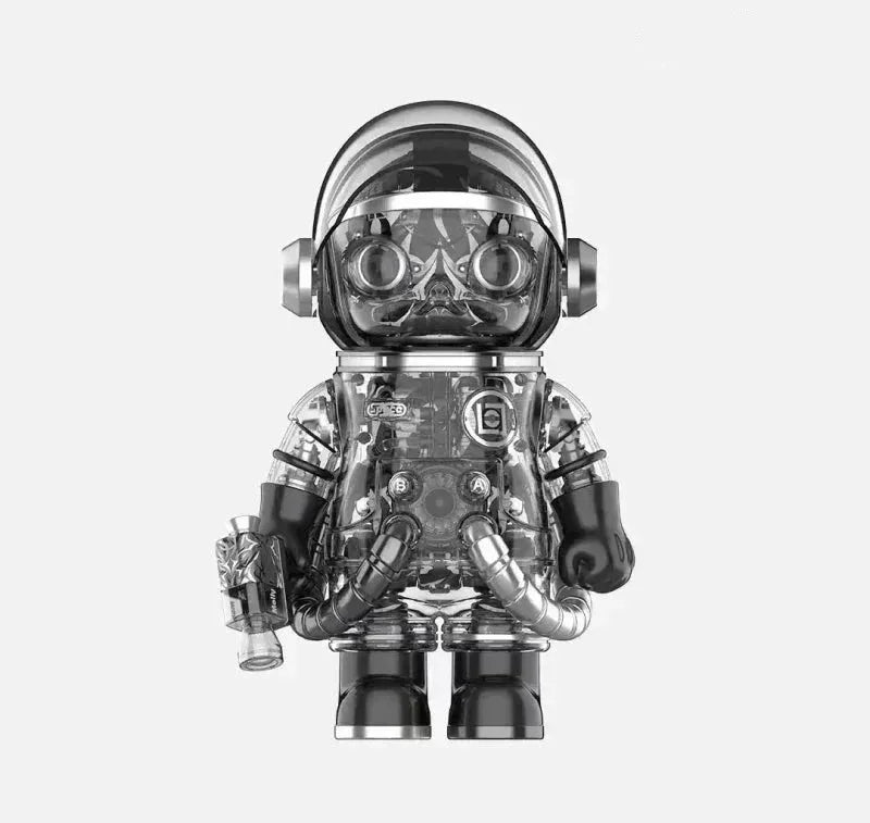 MEGA SPACE MOLLY 400% CLOT-Black Alienegra & ''IN SPACE'' 3D Painting - PopNya