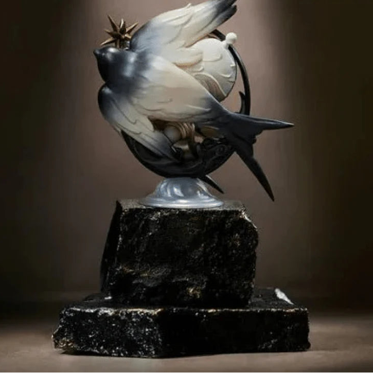 SKULLPANDA Light's Longitude and Latitude Figurine. Hanging Card