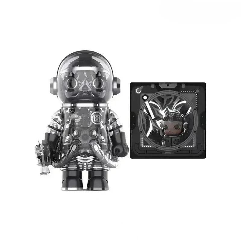 MEGA SPACE MOLLY 400% CLOT-Black Alienegra & ''IN SPACE'' 3D Painting - PopNya