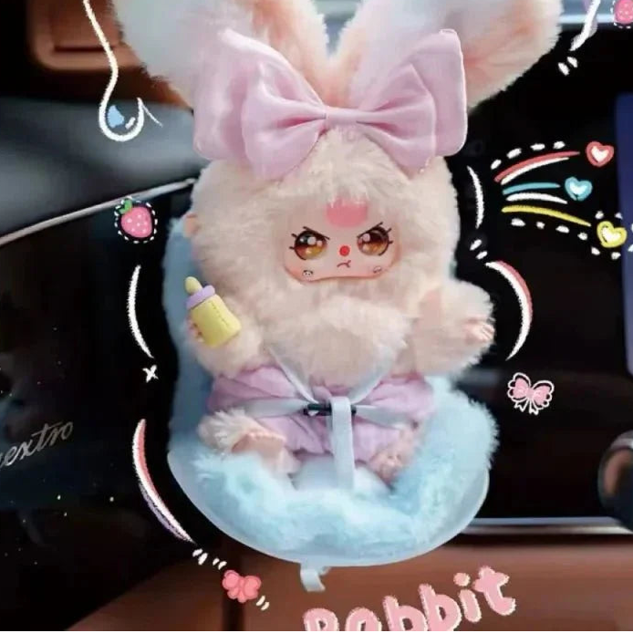 Baby Three Vehicle Mounted Baby Series Plush Dolls, Blind Box