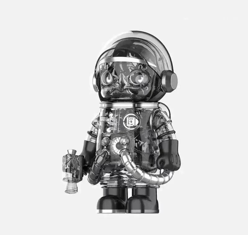 MEGA SPACE MOLLY 400% CLOT-Black Alienegra & ''IN SPACE'' 3D Painting - PopNya