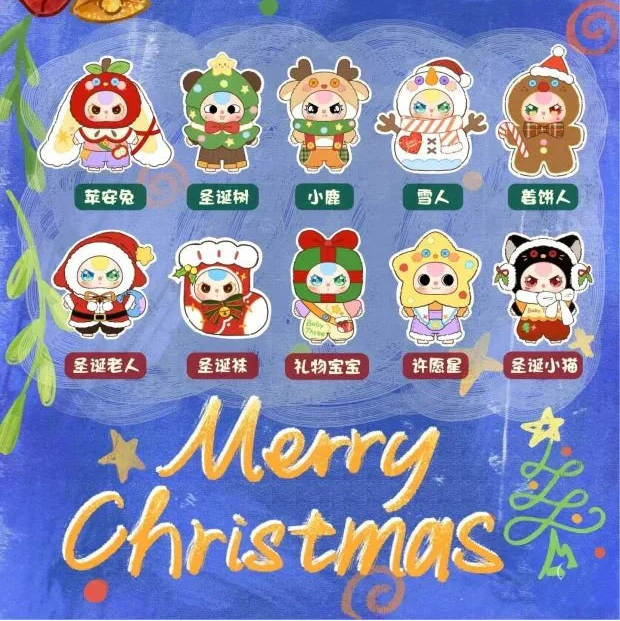 Baby Three 400% Christmas Series Plush Dolls. Blind Box