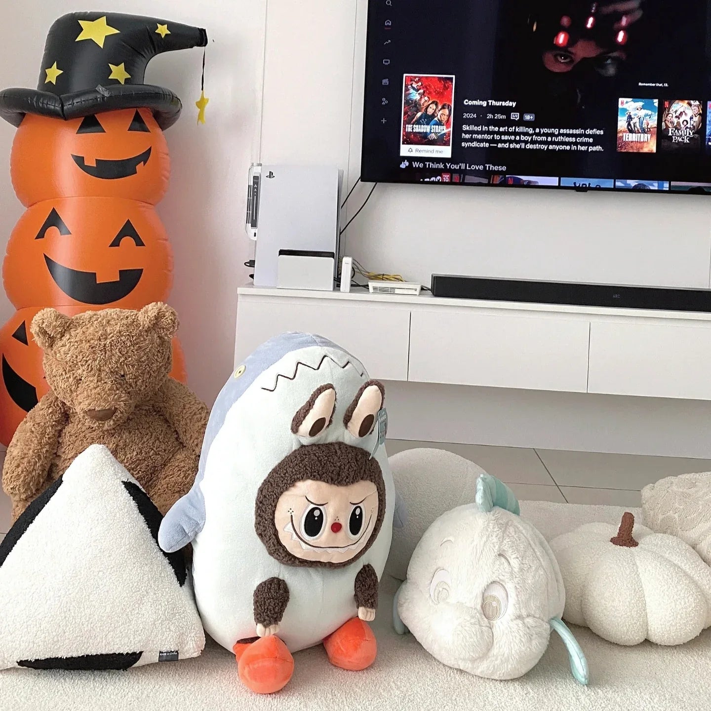 Pop Mart Beijing City Park Limited Edition labubu shark pillow accessories - PopNya