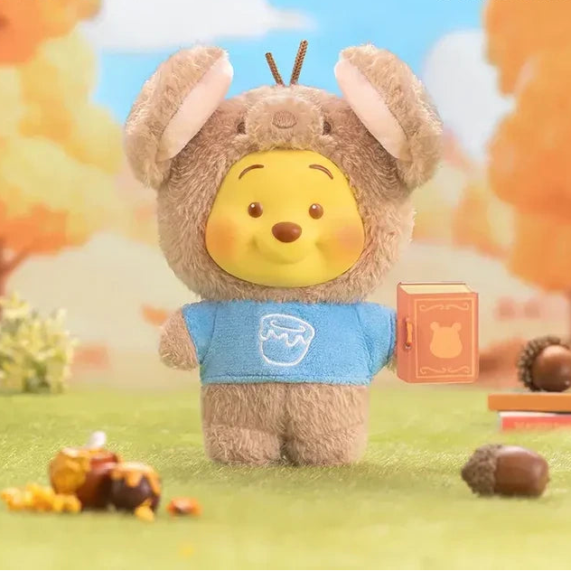 TOP TOY Winnie the Pooh Animal Storybook Series Plush Keychain Blind Box