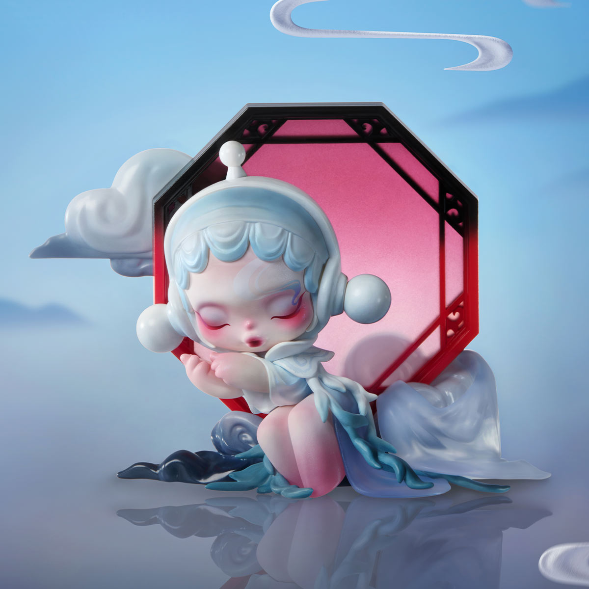 Skullpanda Aisling Figure, Hanging Card