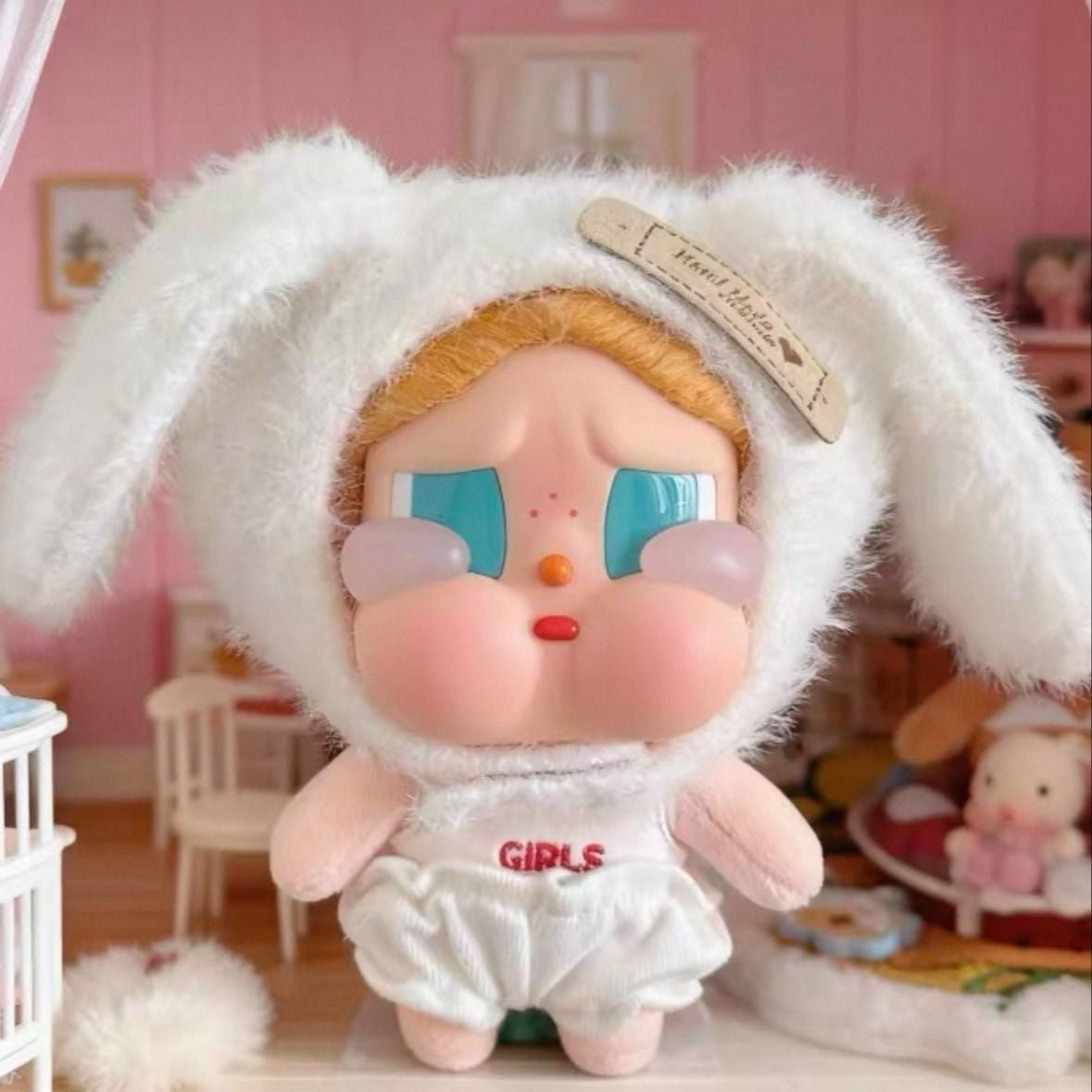 Crybaby Clothes Rabbit plush headgear（No doll）
