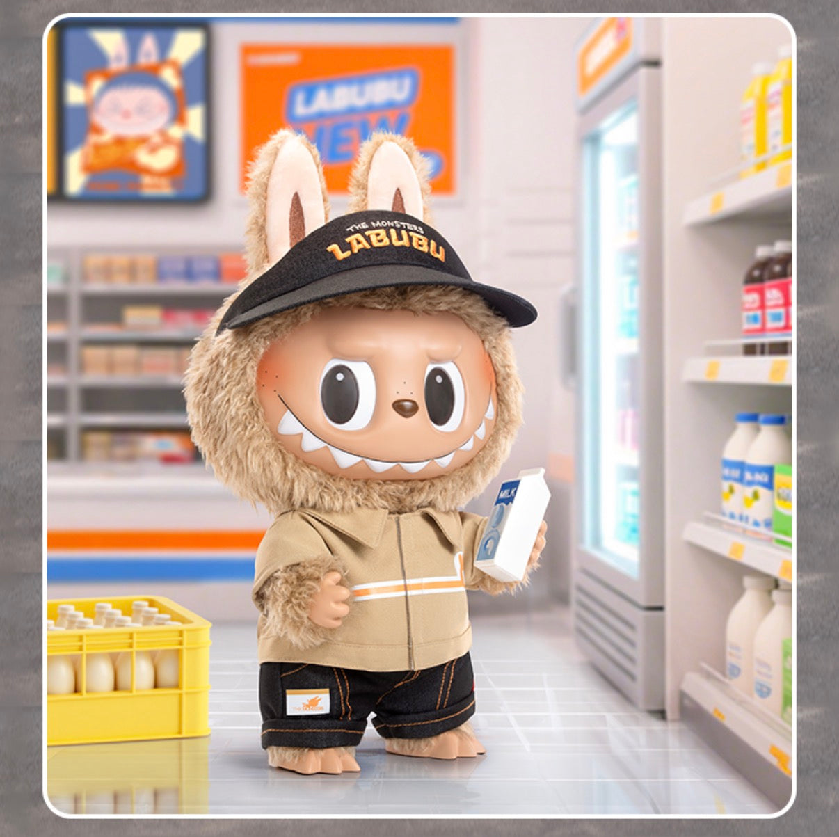 POPMART THE MONSTER-THE Naughty Cashier Vinyl plush toys labubu