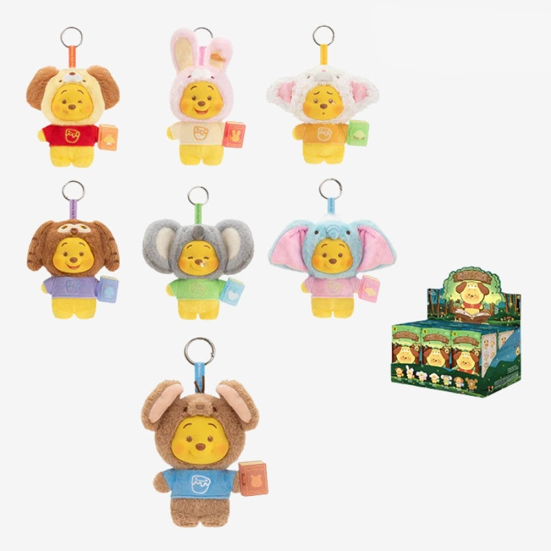 TOP TOY Winnie the Pooh Animal Storybook Series Plush Keychain Blind Box