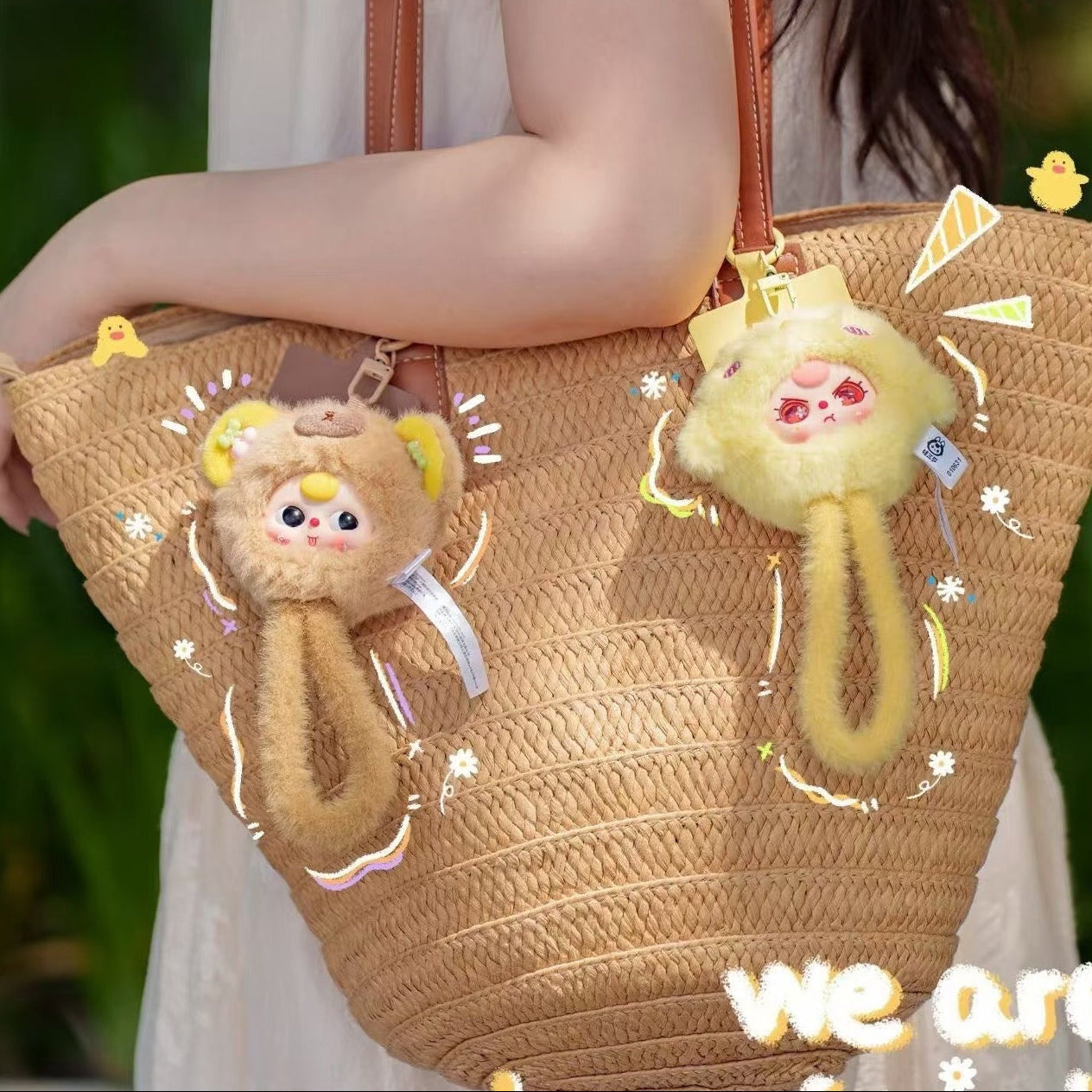 Baby Three Toddler Wrist Strap Plush Doll Charm Blind Box