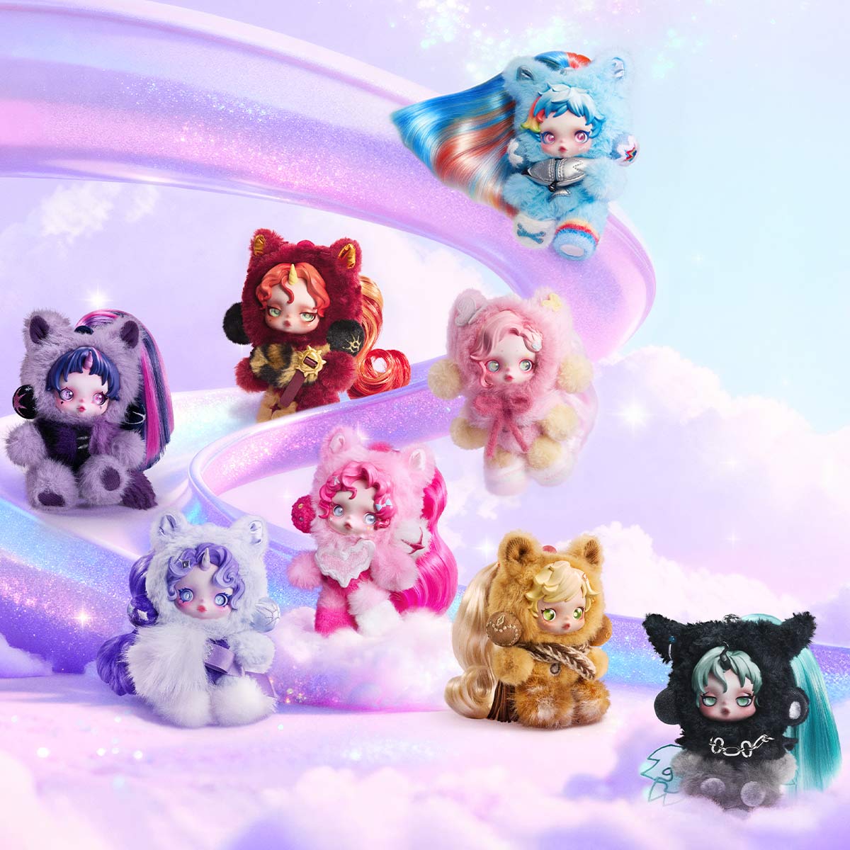 【Hot】SKULLPANDA × My Little Pony Series Plush Blind Box