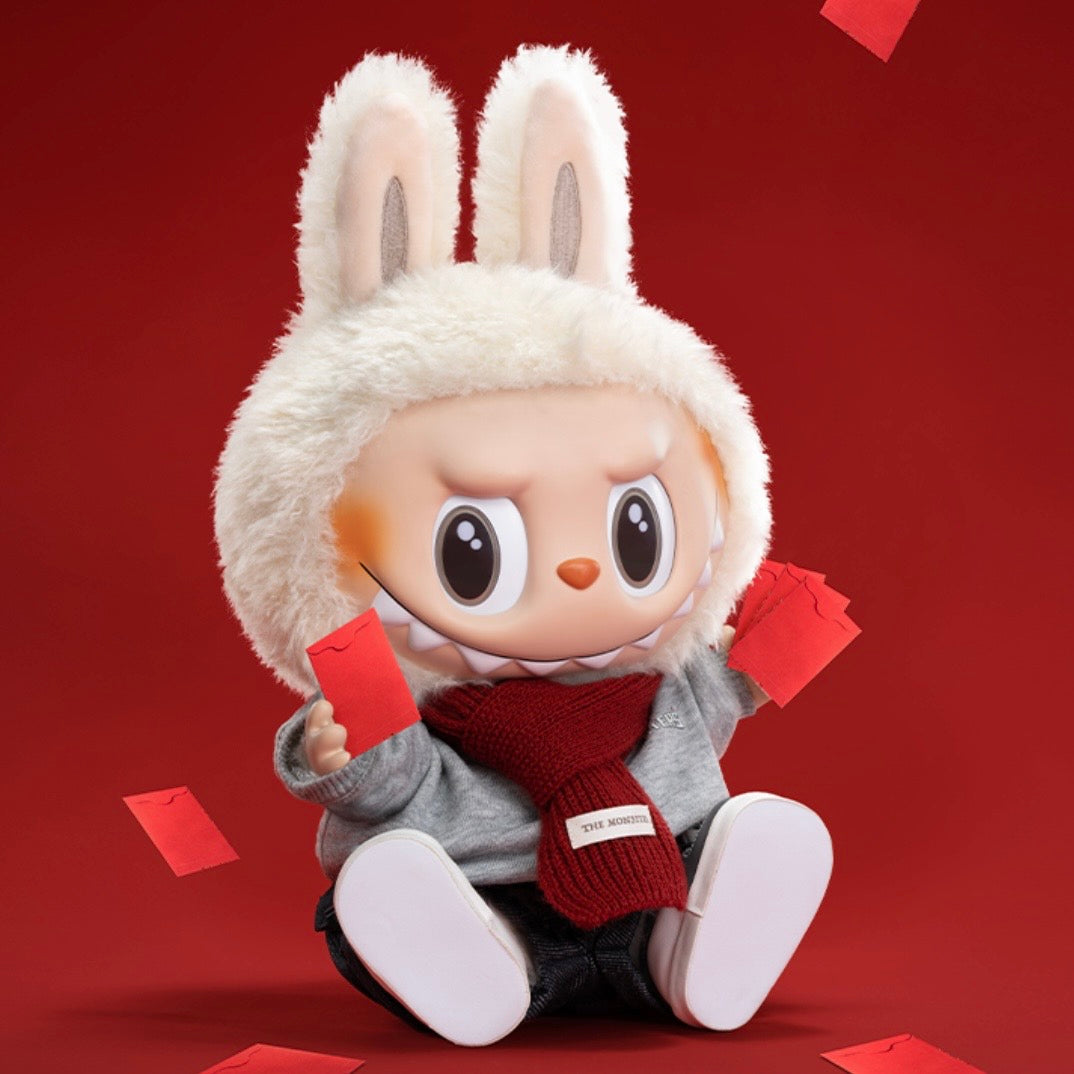 POPMART The monster labubu walk by fortune Vinyl plush toys