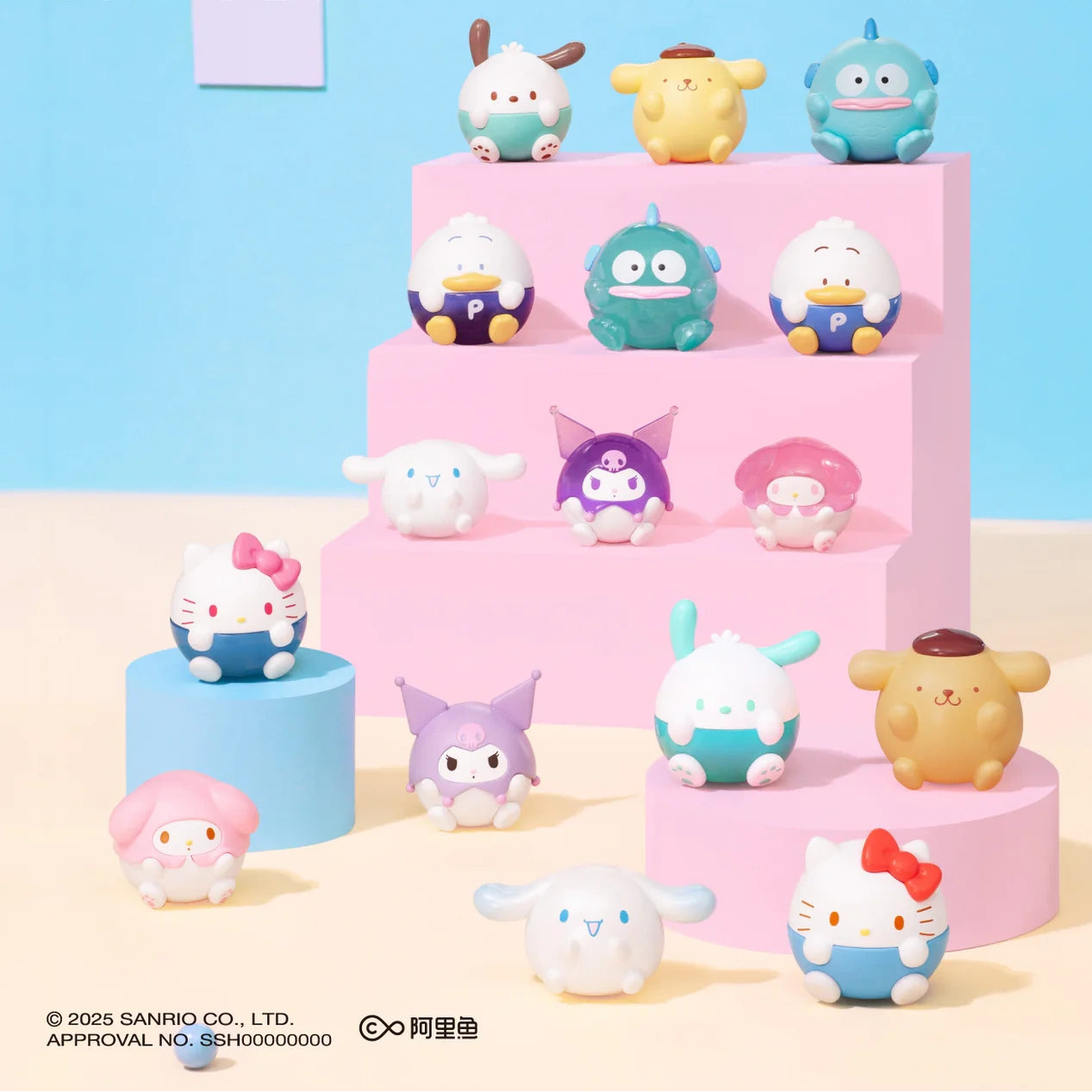 TOP TOY Sanrio Characters Roundy Mini Figures Suprise Blind Bags