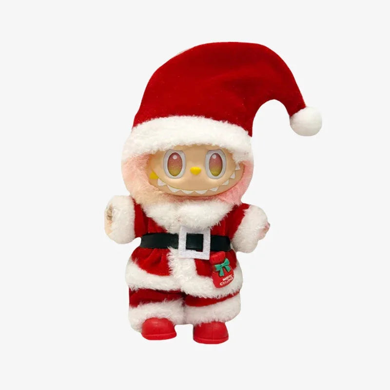 clothes Toy Outfit - Santa hat + Top + Pants + Red shoes