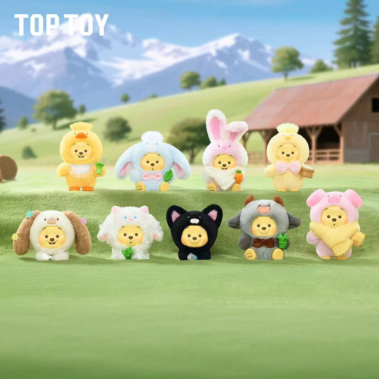 TOPTOY Disney Winnie the Pooh Happy Farm Animal Collection blind box