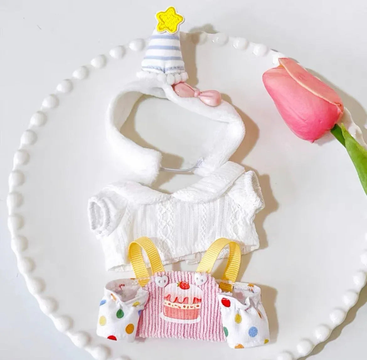 labubu baby clothes 10cm17cm sitting party first generation second generation labubu clothes suit butter cookies(No Dolls)labubu clothes - PopNya