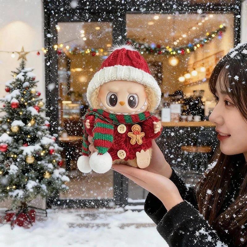Labubu clothes Christmas Outfit Gingerbread Man Labubu clothes - PopNya